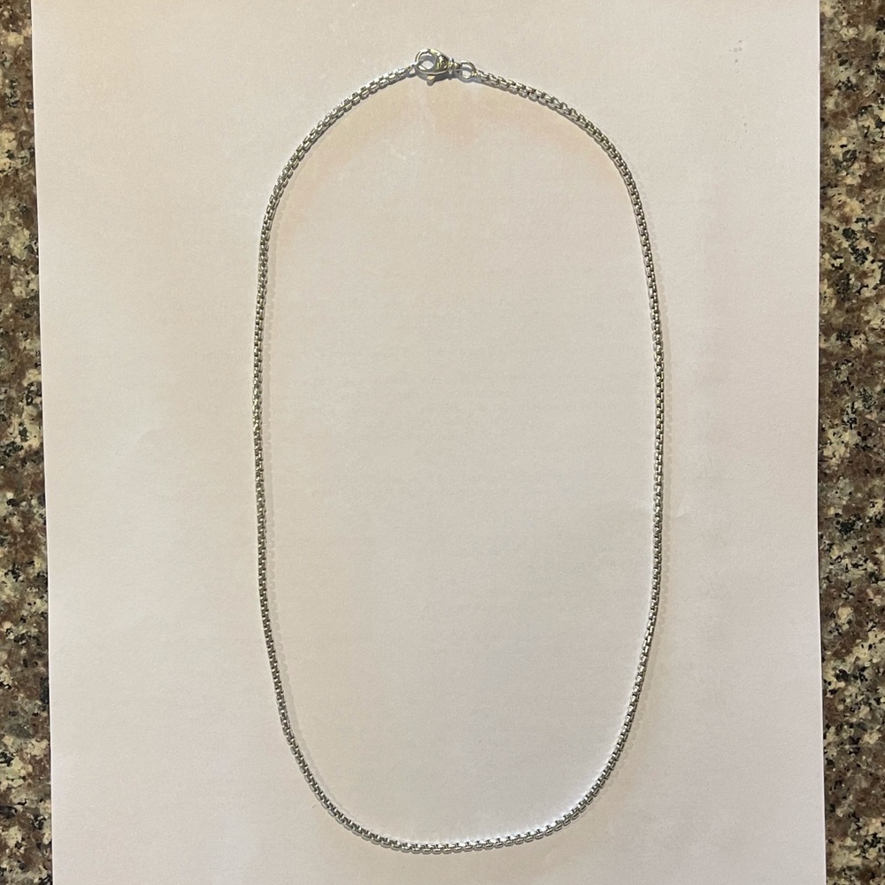 David Yurman small 2.7mm 22 inch box chain